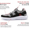 image:imageRBX Active Mens Lace Up Breathable Knit Athletic Running Shoe STP GreyBlack 9