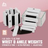image:imageRBX Adjustable Ankle amp Wrist Weights Customizable for Pilates Yoga Walking Barre Home Workouts amp Strength TrainingWhite