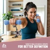 image:imageRBX Hand Weights Neoprene Hand Weights for Home Workouts Cardio amp Strength Training Home Gym EquipmentBright Blue
