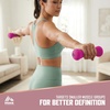image:imageRBX Hand Weights Neoprene Hand Weights for Home Workouts Cardio amp Strength Training Home Gym EquipmentBright Pink