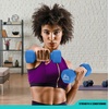 image:imageRBX Weights Dumbbells Set  Neoprene Arm Weights With NonSlip Grip Strength Training Equipment for Home or Gym AntiRollMalibu Blue