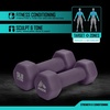 image:imageRBX Weights Dumbbells Set  Neoprene Arm Weights With NonSlip Grip Strength Training Equipment for Home or Gym AntiRollRoyal Plum