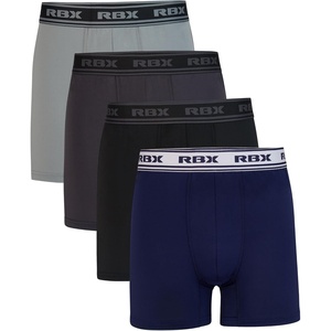 image:imageRBX Active Mens Athletic Performance Quick Dry MultiPack Boxer Brief SetGreyBlackNavyCharcoal