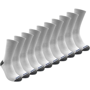 image:imageRBX Active Mens Crew Socks Multipack Athletic Peformance XDri Quick Dry Cushioned High Crew Socks 10Pack White Combo 1013