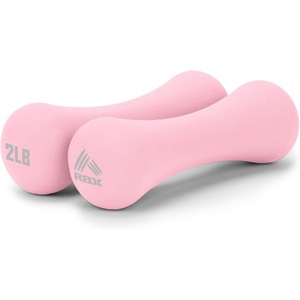 image:imageRBX Hand Weights Neoprene Hand Weights for Home Workouts Cardio amp Strength Training Home Gym EquipmentLight Pink