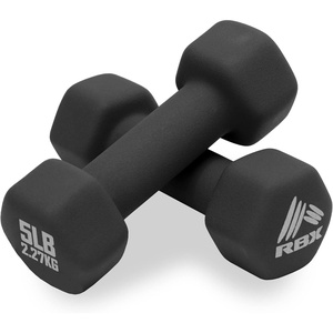 image:imageRBX Weights Dumbbells Set  Neoprene Arm Weights With NonSlip Grip Strength Training Equipment for Home or Gym AntiRollBlack