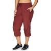 image:imageBX Active Womens Plus Size Woven Lightweight Drawstring Capri Pant Rust 3X