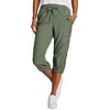 image:imageRBX Active Capri Pants for Women Joggers Stretch Lightweight Womens Casual Pant Capri with DrawstringBasil