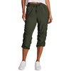 image:imageRBX Active Capri Pants for Women Joggers Stretch Lightweight Womens Casual Pant Capri with DrawstringIvy Green