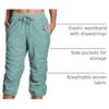image:imageRBX Active Capri Pants for Women Joggers Stretch Lightweight Womens Casual Pant Capri with DrawstringSea Glass