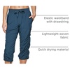 image:imageRBX Active Capri Pants for Women Joggers Stretch Lightweight Womens Casual Pant Capri with DrawstringVista Teal