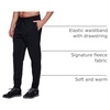 image:imageRBX Active Mens Athletic Fleece Lined Tapered Jogger Sweatpant with PocketAnkle Zip Black