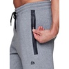 image:imageRBX Active Mens Athletic Fleece Lined Tapered Jogger Sweatpant with PocketAnkle Zip Grey