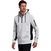 image:imageRBX Active Mens Fleece Workout Athletic Pullover HoodieColorblock Light GreyBlack