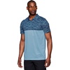 image:imageRBX Active Mens Golf Shirt Short Sleeve Quick Drying Performance Polo ShirtColorblock Mesh Blue