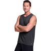 image:imageRBX Active Mens Lightweight Quick Dry Performance Sleeveless Muscle TeeJacquard Dot Charcoal