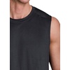 image:imageRBX Active Mens Lightweight Quick Dry Performance Sleeveless Muscle TeeStriated Black Heather