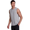 image:imageRBX Active Mens Lightweight Quick Dry Performance Sleeveless Muscle TeeStriated Grey