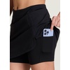 image:imageRBX Active Skort for Women Quick Drying Buttery Soft Golf Skirt with Inner Liner Shorts for Hiking Tennis Pickleball SkorBlack