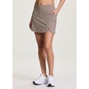 image:imageRBX Active Skort for Women Quick Drying Buttery Soft Golf Skirt with Inner Liner Shorts for Hiking Tennis Pickleball SkorDriftwood