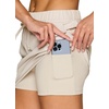 image:imageRBX Active Skort for Women Quick Drying GolfPickleballTennis Skirt with Inner Compression Short PocketsSand