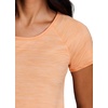 image:imageRBX Active Womens Athletic Quick Dry Space Dye Short Sleeve Yoga TShirtHeathered Cantaloupe