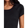image:imageRBX Active Womens Athletic Quick Dry Space Dye Short Sleeve Yoga TShirtS21 Peached Black