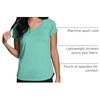 image:imageRBX Active Womens Athletic Quick Dry Space Dye Short Sleeve Yoga TShirtSpace Dye Seafoam