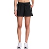 image:imageRBX Active Womens Athletic Relaxed Fit Quick Dry Stretch Woven Running Short with Inner Attached Brief and PocketsBlackWhite Piping