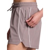 image:imageRBX Active Womens Athletic Relaxed Fit Quick Dry Stretch Woven Running Short with Inner Attached Brief and PocketsClayWhite Piping