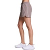 image:imageRBX Active Womens Athletic Relaxed Fit Quick Dry Stretch Woven Running Short with Inner Attached Brief and PocketsClayWhite Piping