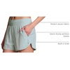 image:imageRBX Active Womens Athletic Relaxed Fit Quick Dry Stretch Woven Running Short with Inner Attached Brief and PocketsSpace Dye Cucumber