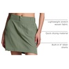 image:imageRBX Active Womens Athletic Skirt with Builtin Shorts Quick Drying Long Length Tennis Golf Skort with PocketsBasil