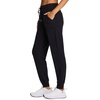 image:imageRBX Active Womens Athletic Super Soft Lightweight Cuffed Tapered Jogger Sweatpants with PocketsRibbed Black