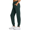 image:imageRBX Active Womens Athletic Super Soft Lightweight Cuffed Tapered Jogger Sweatpants with PocketsRibbed Dark Spruce