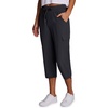 image:imageRBX Active Womens Cargo Capri Pant with Pockets Fashion Lightweight Woven with DrawstringDeep Charcoal