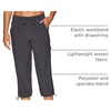 image:imageRBX Active Womens Cargo Capri Pant with Pockets Fashion Lightweight Woven with DrawstringDeep Charcoal
