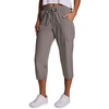 image:imageRBX Active Womens Cargo Capri Pant with Pockets Fashion Lightweight Woven with DrawstringDriftwood
