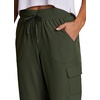 image:imageRBX Active Womens Cargo Capri Pant with Pockets Fashion Lightweight Woven with DrawstringIvy Green