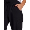 image:imageRBX Active Womens Cargo Capri Pant with Pockets Fashion Lightweight Woven with DrawstringJet Black