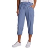 image:imageRBX Active Womens Cargo Capri Pant with Pockets Fashion Lightweight Woven with DrawstringMisty Blue