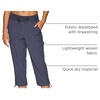 image:imageRBX Active Womens Cargo Capri Pant with Pockets Fashion Lightweight Woven with DrawstringSmoke Blue