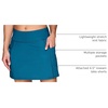 image:imageRBX Active Womens Fashion Stretch Knit Flat Front GolfTennis Athletic Skort with Attached Bike Short and PocketsTeal