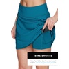 image:imageRBX Active Womens Fashion Stretch Knit Flat Front GolfTennis Athletic Skort with Attached Bike Short and PocketsTeal