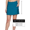 image:imageRBX Active Womens Fashion Stretch Knit Flat Front GolfTennis Athletic Skort with Attached Bike Short and PocketsTeal