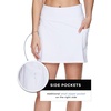 image:imageRBX Active Womens Fashion Stretch Knit Flat Front GolfTennis Athletic Skort with Attached Bike Short and PocketsWhite