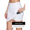 image:imageRBX Active Womens Fashion Stretch Knit Flat Front GolfTennis Athletic Skort with Attached Bike Short and PocketsWhite