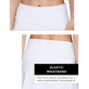 image:imageRBX Active Womens Fashion Stretch Knit Flat Front GolfTennis Athletic Skort with Attached Bike Short and PocketsWhite