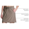 image:imageRBX Active Womens Long Length Skort Quick Drying Woven Golf Skort with Pockets for Tennis Pickleball Hiking WorkoutsDriftwood