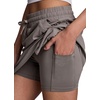 image:imageRBX Active Womens Long Length Skort Quick Drying Woven Golf Skort with Pockets for Tennis Pickleball Hiking WorkoutsDriftwood